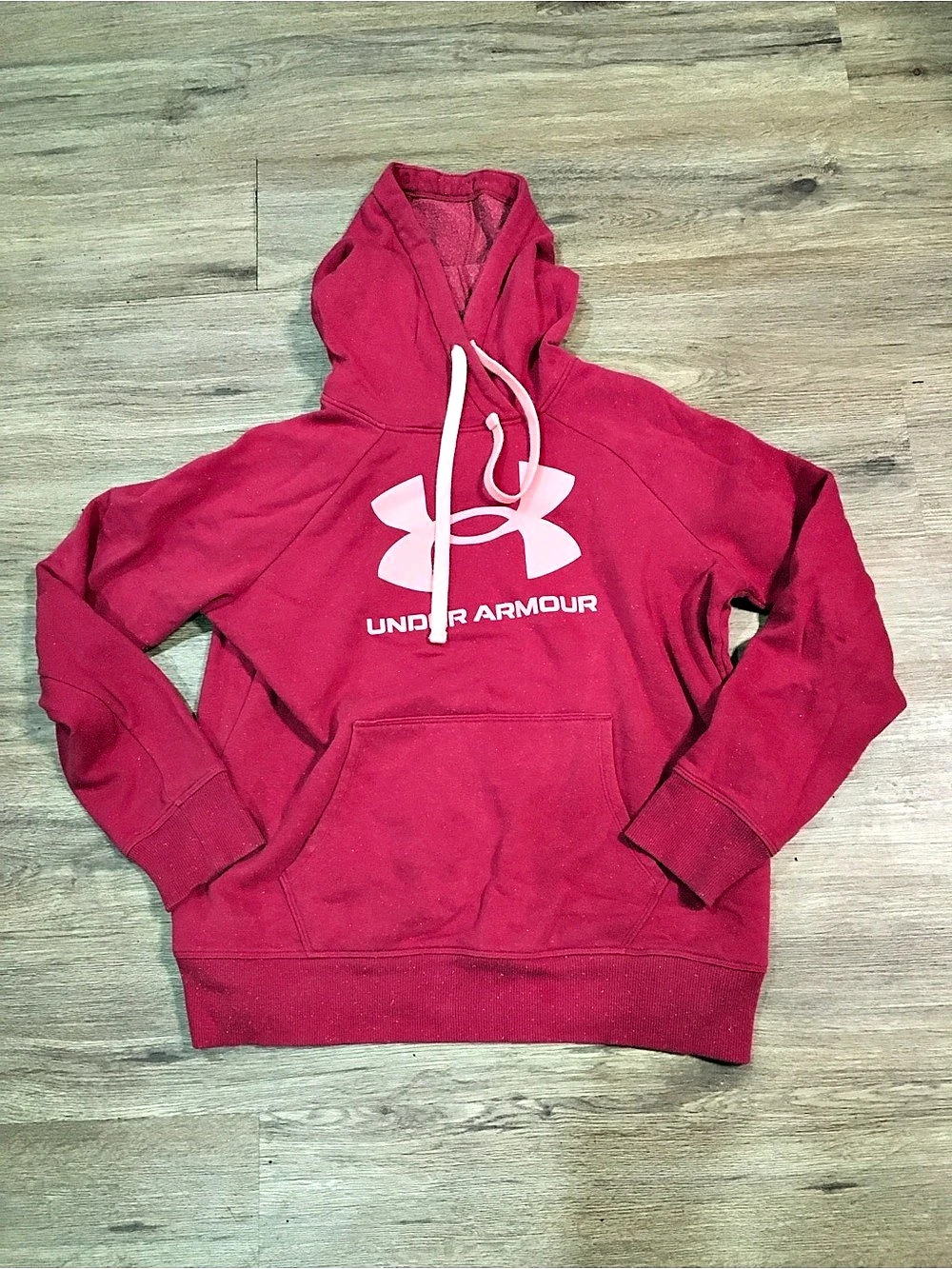 Under Armour Rival Fleece Big Logo Hoodie Pink Medium